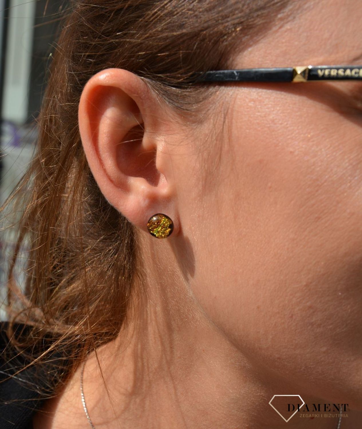 Kolczyki srebrne szkło weneckie pomarańczowe Murano 26.jpg